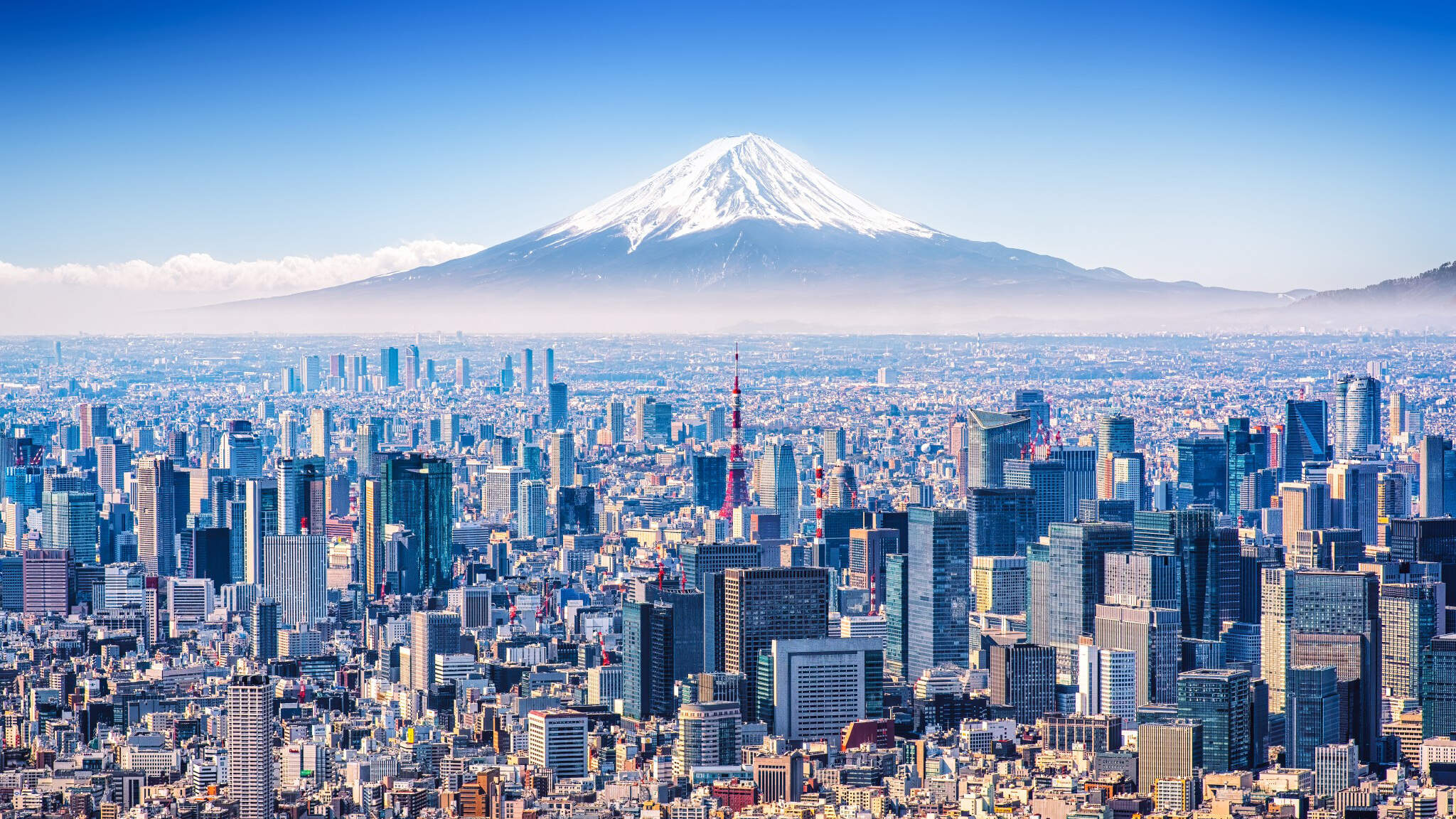 Tóquio, a metrópole económica localizada no sopé do Monte Fuji.